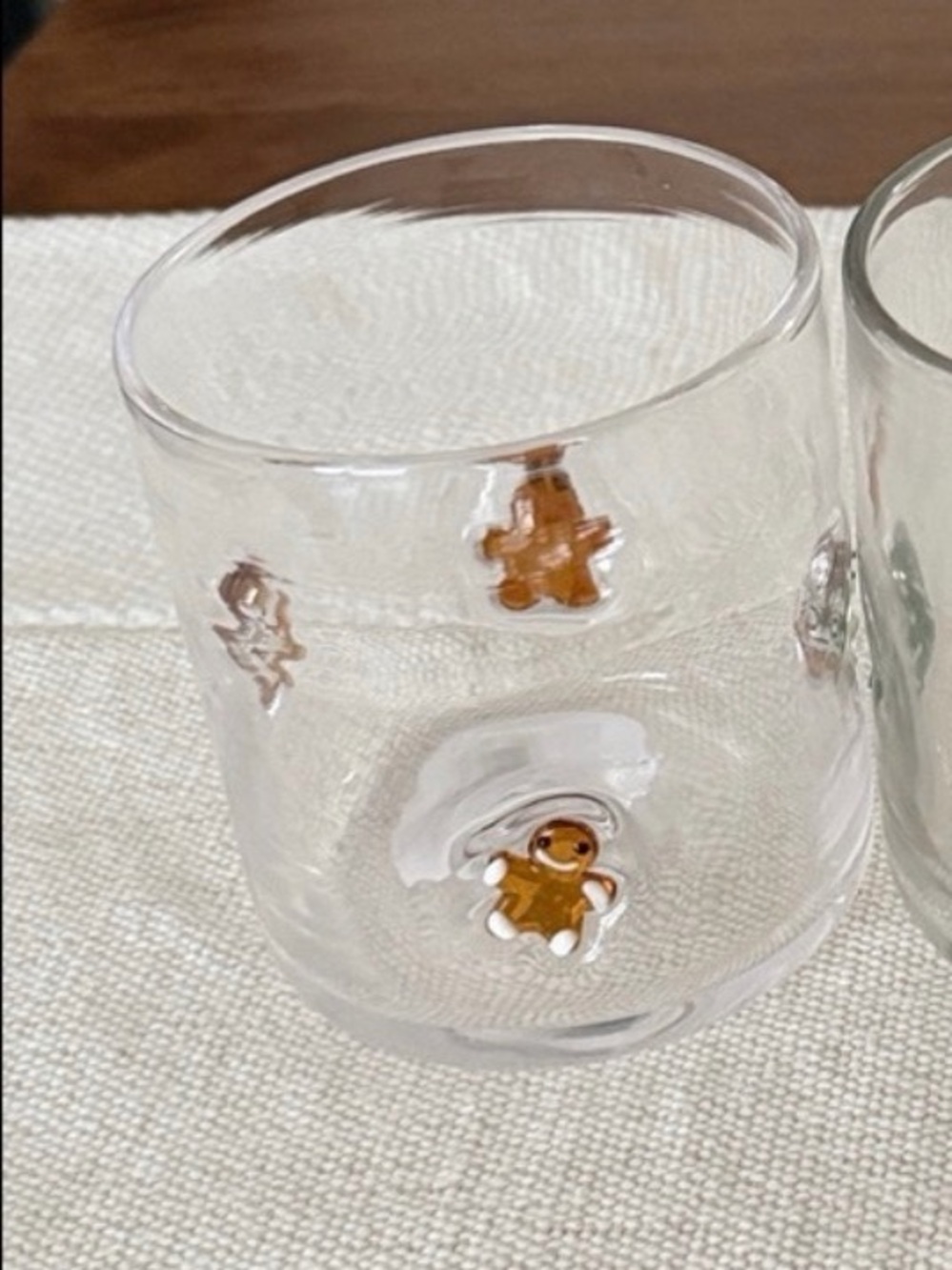 Gingerbread Icon Glass Cup Only